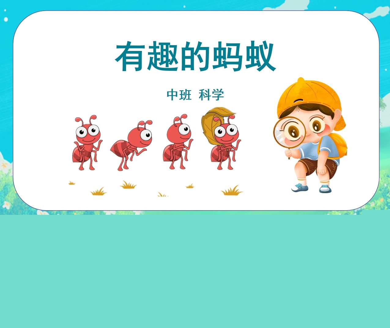 中班科学《有趣的蚂蚁》PPT+教案