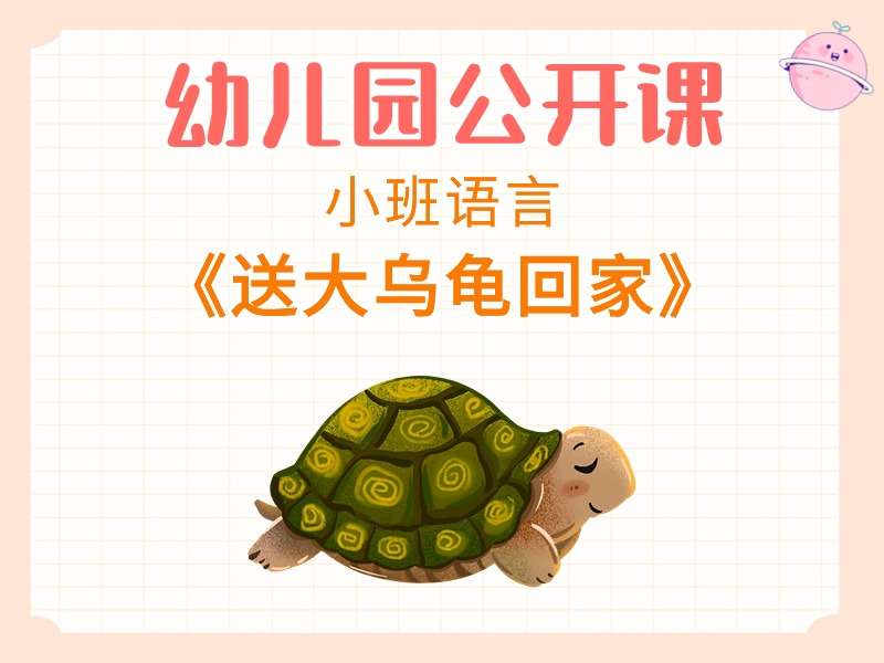 小班语言公开课《送大乌龟回家》课堂实录+教案+PPT课件（版2）