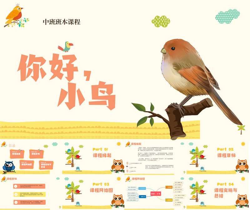 中班班本课程《你好，小鸟》29页