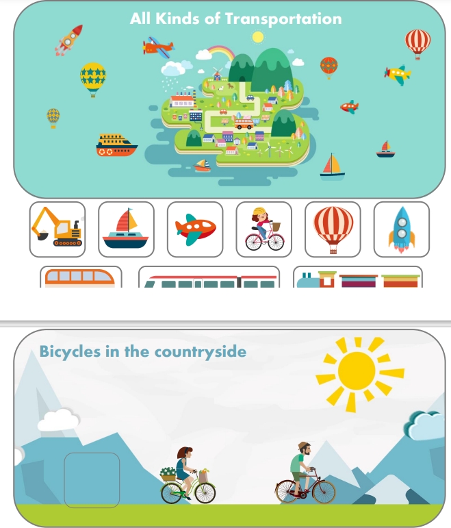 77页打包！交通工具，英语启蒙系列，安静书素材 亲子安静书游戏教材，电子版PDF可打印【超高质量】