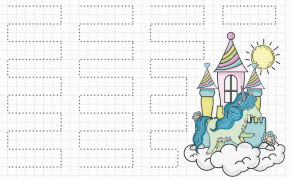 16页打包！图形曲线绘制练习图册5  亲子控笔描红线条图形认知游戏，电子版PDF可打印【超高质量】