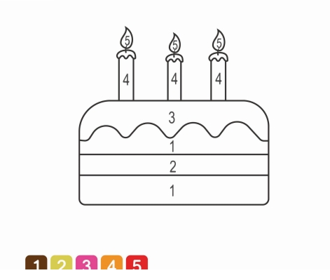 10页打包！给图画填上与数字对应的颜色_6-2，电子版PDF打印【超高质量】