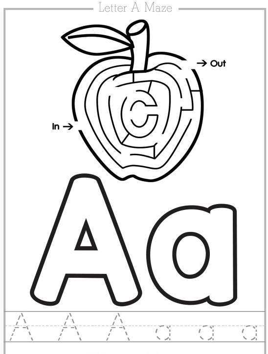 26页打包！26个英语字母学习迷宫，幼儿迷宫图片，亲子英语启蒙教育 英文描红，电子版PDF可打印【超高质量】