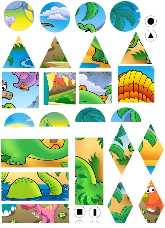 3页打包！形状与拼图，低幼系列亲子安静书游戏教材，电子版PDF可打印【超高质量】