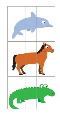 2页打包！动物三段拼图 低幼系列亲子安静书游戏教材，电子版PDF可打印【超高质量】