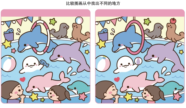 16页打包！比较图画从中找出不同的地方_5 儿童专注力训练 找不同亲子游戏，电子版PDF可打印【超高质量】