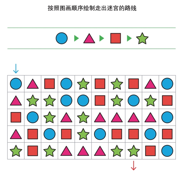 7页打包！ 按照图画顺序绘制走出迷宫的路线2，逻辑迷宫 亲子游戏，电子版PDF可打印【超高质量】