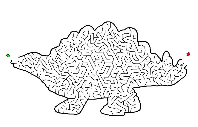 600页打包！Easy to Challenging Dinosaur Mazes (Ages 6-12)， 简单迷宫，电子版PDF可打印【超高质量】