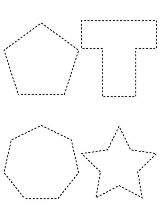 15页打包！图形绘制练习2， 亲子控笔描红线条图形认知游戏，电子版PDF可打印【超高质量】