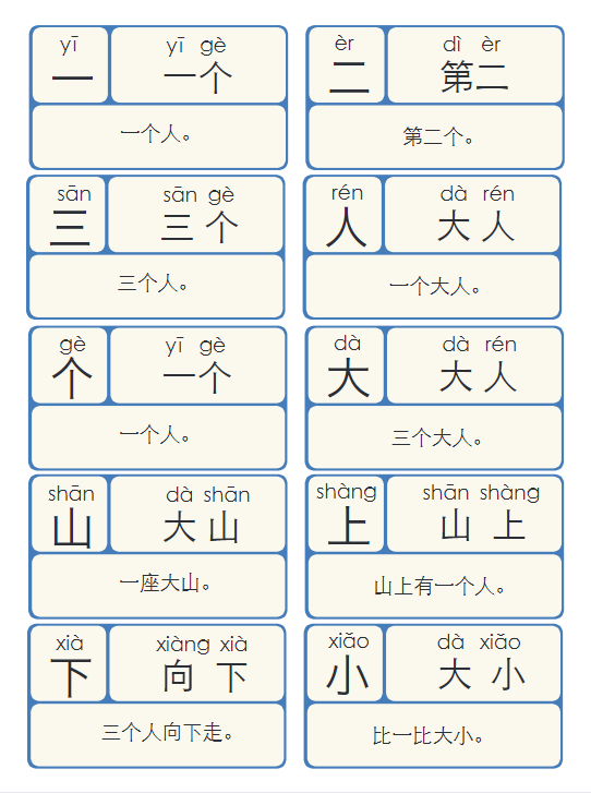 幼小衔接识字拼音卡