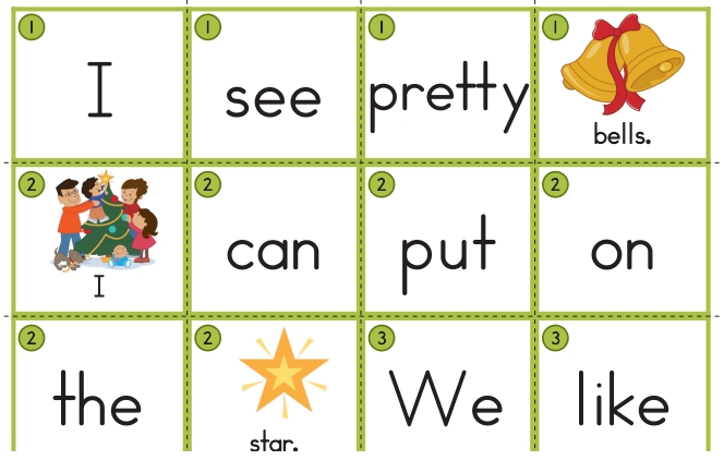 59页打包！圣诞主题互动书，Christmas Sentence Scramble with Cut and Paste Worksheets，电子版PDF可打印【超高质量】