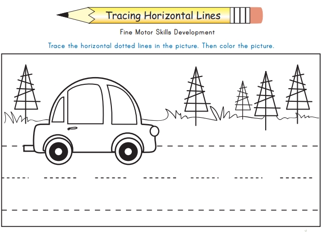 22页打包！幼儿控笔线条cutting-and-tracing-fun  亲子控笔描红线条图形认知游戏，电子版PDF可打印【超高质量】
