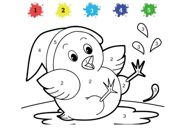 15页打包！给图画填上与数字对应的颜色_15，电子版PDF打印【超高质量】