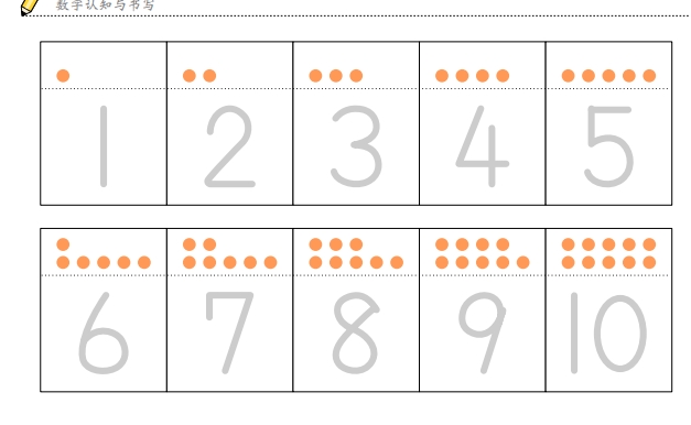 21页打包！数字1-10认知与书写，幼儿数感培养训练，电子版PDF可打印【超高质量】