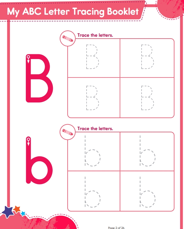 27页打包！abc-letter-tracing-booklet-us，电子版PDF可打印【超高质量】