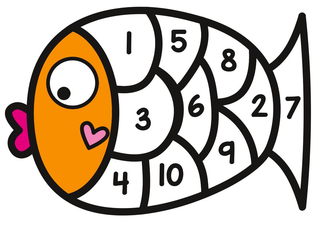 幼小衔接-小鱼数字拼图页