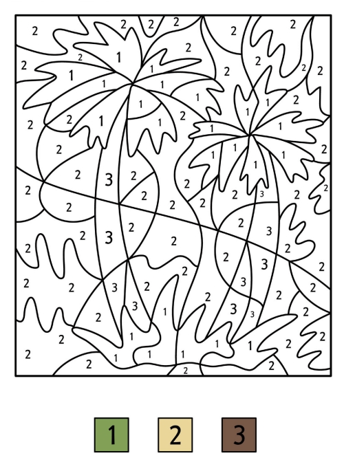 8页打包！给图画填上与数字对应的颜色_11，电子版PDF打印【超高质量】