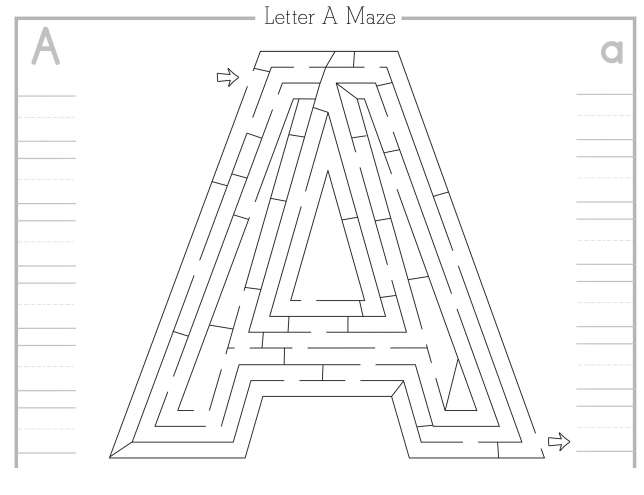 26页打包！字母主题幼儿迷宫图片，电子版PDF可打印【超高质量】