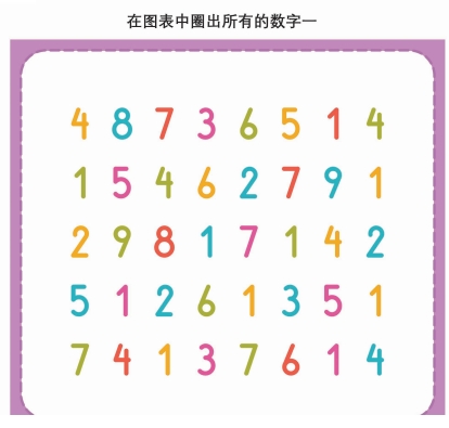 9页打包！在图表中圈出指定的数字  亲子互动数学游戏 ，电子版PDF可打印【超高质量】