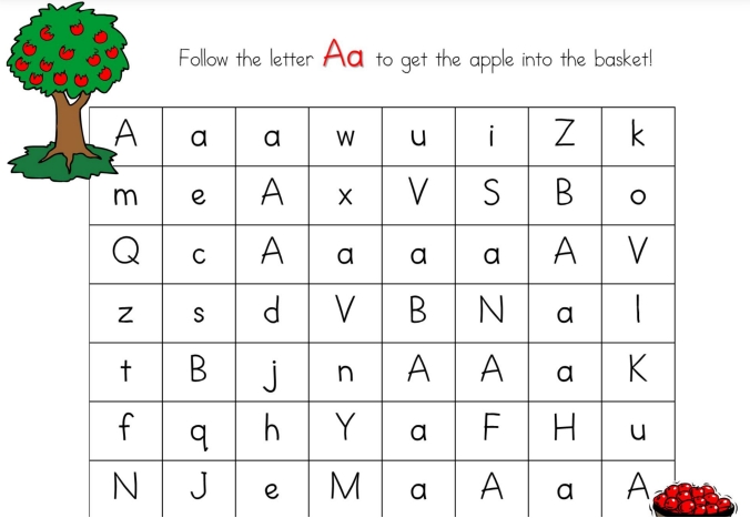 26页打包！3-5_letter_maze，字母路径迷宫  逻辑迷宫 亲子游戏，电子版PDF可打印【超高质量】