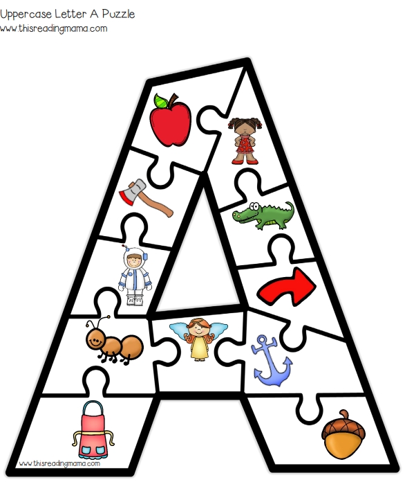 54页打包！字母拼图（大写）AlphabetPuzzles-uppercase，电子版PDF可打印【超高质量】