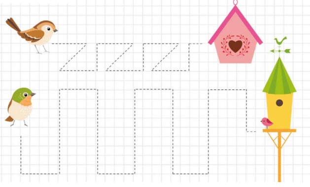 13页打包！图形曲线绘制练习图册10  亲子控笔描红线条图形认知游戏，电子版PDF可打印【超高质量】