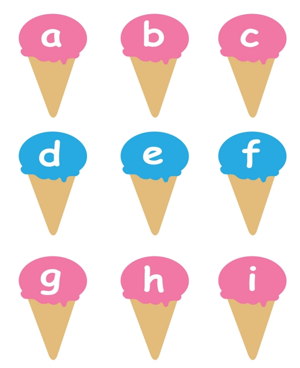 10页打包！冰淇淋字母数字配对，低幼系列亲子安静书游戏教材，电子版PDF可打印【超高质量】