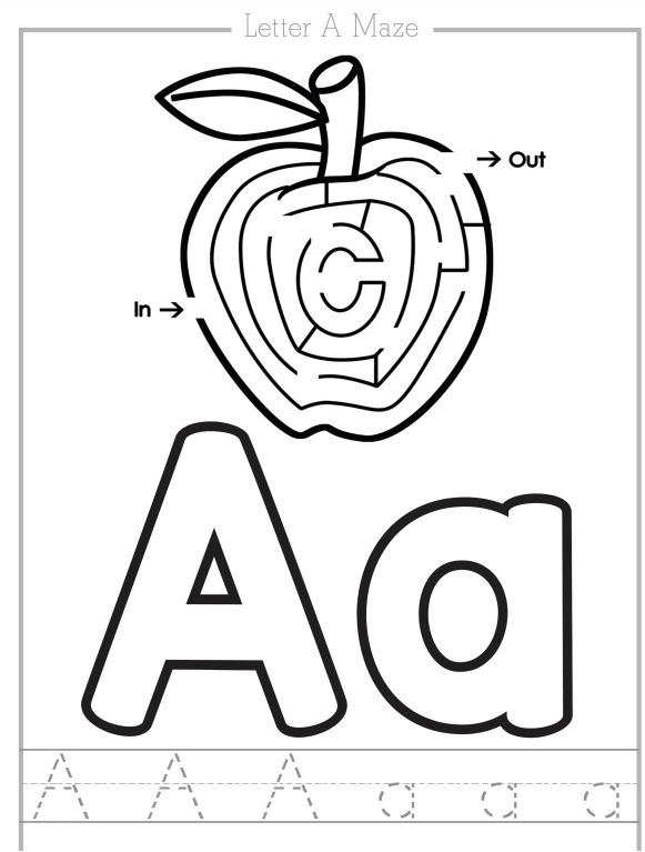 26页打包！26个英语字母学习迷宫，幼儿迷宫图片，电子版PDF可打印【超高质量】