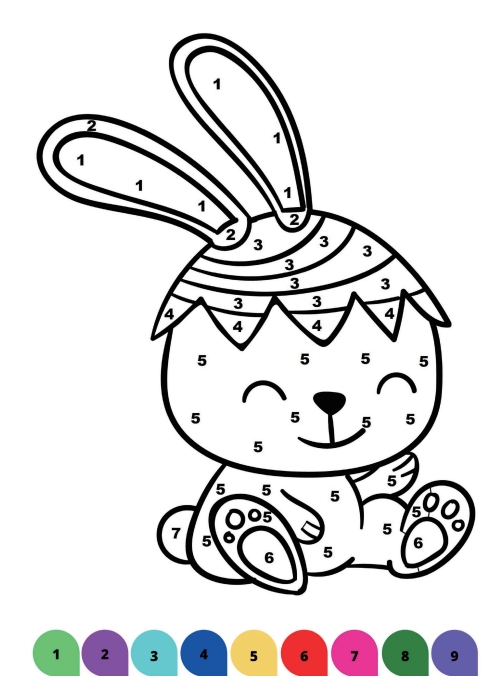 11页打包！给图画填上与数字对应的颜色_10，电子版PDF打印【超高质量】