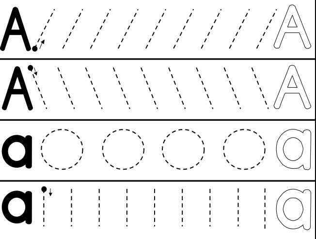 30页打包！英文字母控笔书写练习 writing practice   亲子控笔描红线条图形认知游戏，电子版PDF可打印【超高质量】