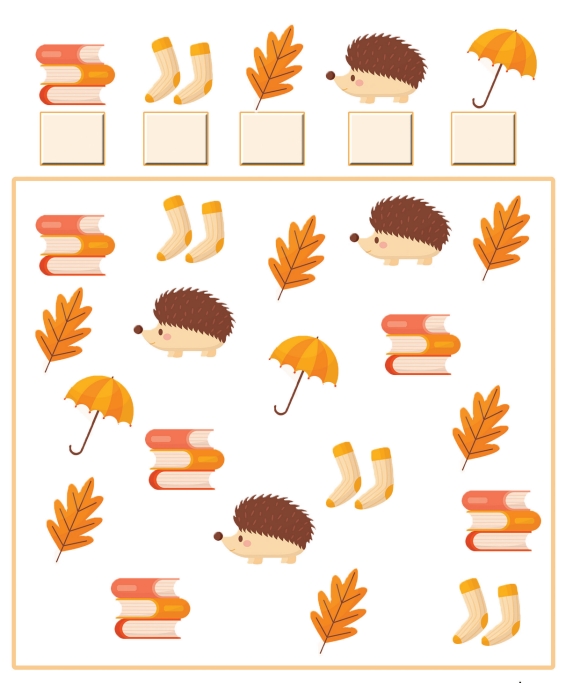 6页打包！统计图画各自的数量  亲子数学游戏 数学启蒙教育教材 ，电子版PDF可打印【超高质量】