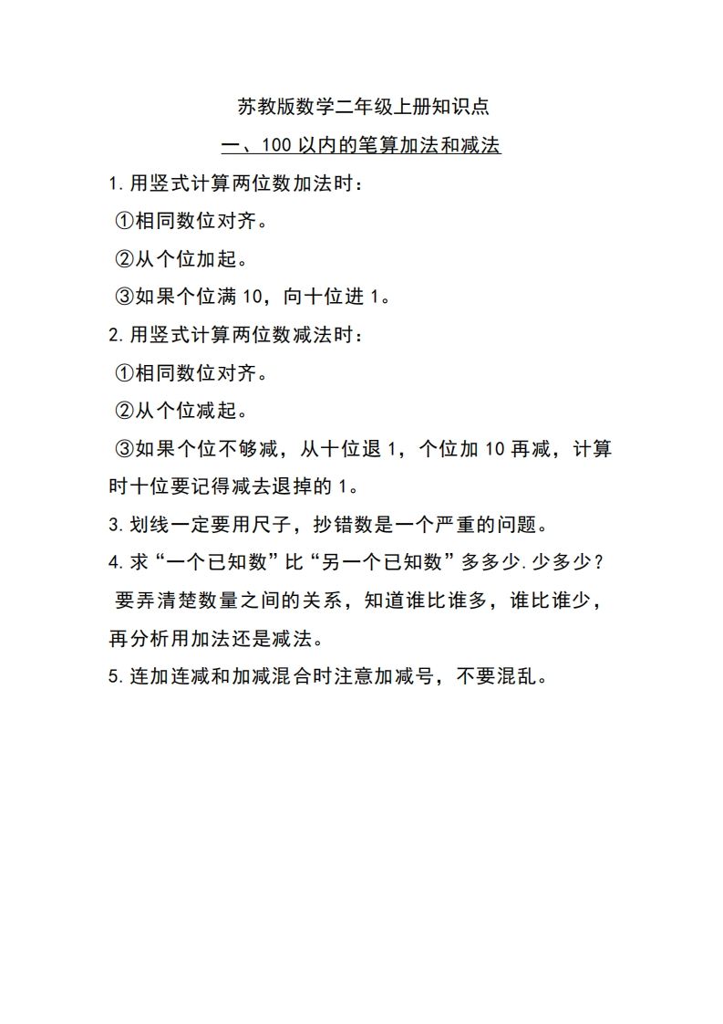 二上苏教数学知识点重点汇总