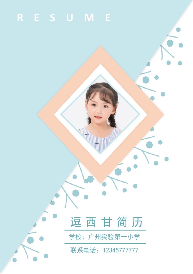 精选-小升初简历27