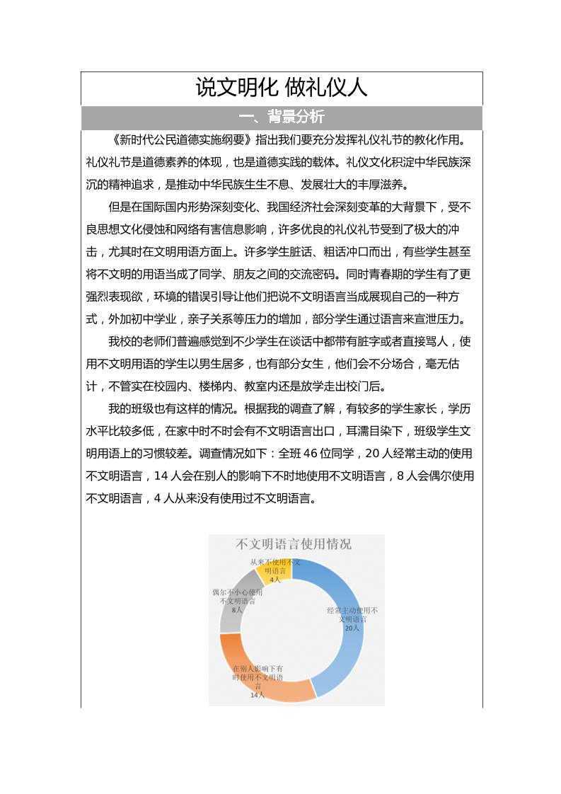 【中学】【主题班会】说文明化做礼仪人